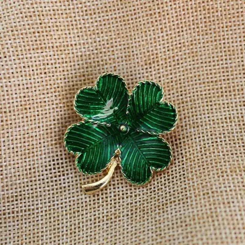 4 Leaf Clover Brooch Garment Accessories Lapel Pins 2pcs Brooches