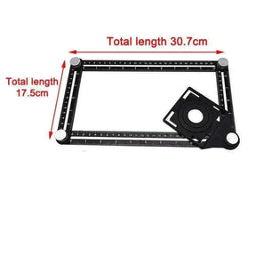 6 Folding Ruler Measuring Ruler Tile Hole Positioning Multi Angle Rulers W/Drill Guide For Puncher Carpentry Woodworking DIY Craft Supplies
