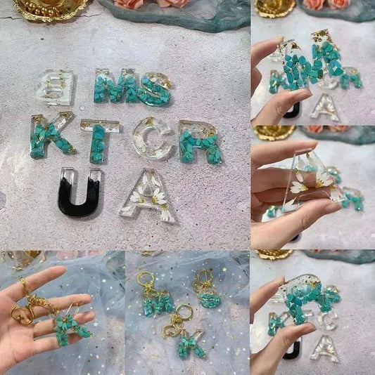 Alphanumeric Molds Alphabet and Numbers Silicone Mould DIY Keychain Making Resin Molding Tool Keychain Pendant Molds Resin Casting Mold