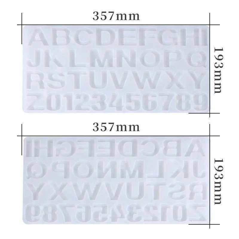 Alphanumeric Molds Alphabet and Numbers Silicone Mould DIY Keychain Making Resin Molding Tool Keychain Pendant Molds Resin Casting Mold