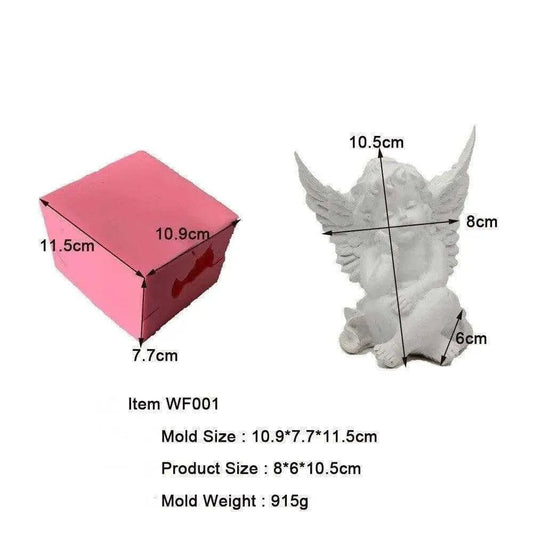 Angel Mold Statue Mold Plaster Cast Ornament - DiyCraftsProject