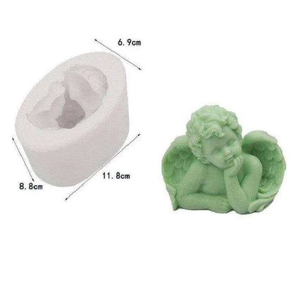 Baby Angel Mold Cherub Silicone Molds DIY Candle Making Make Your Own Soap