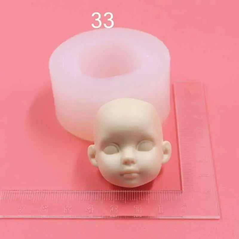 Baby Face Mold For Doll Making Silicone Mould Fondant Molds Chocolate Making DIY Resin Casting