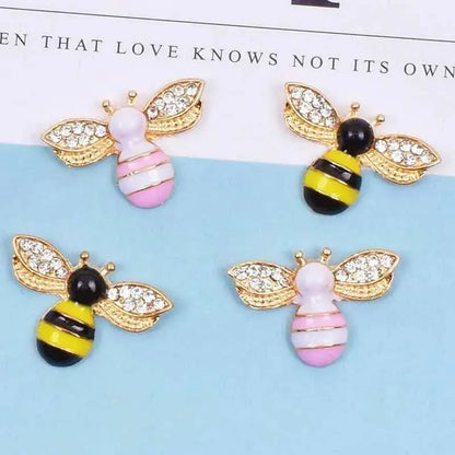 Bee Buttons DIY Hair Accessories Doll Making Supplies Kids Clothing Button