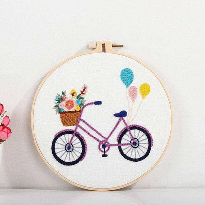 Bicycle Embroidery Design Bike Embroidery Pattern Bicyle Art