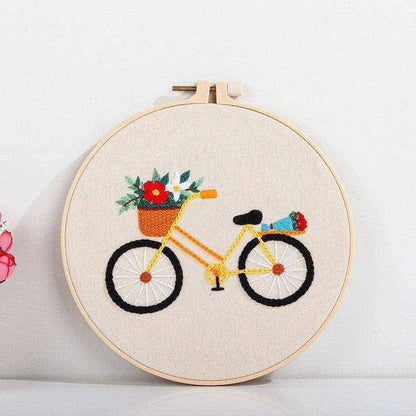 Bicycle Embroidery Design Bike Embroidery Pattern Bicyle Art