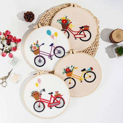 Bicycle Embroidery Design Bike Embroidery Pattern Bicyle Art