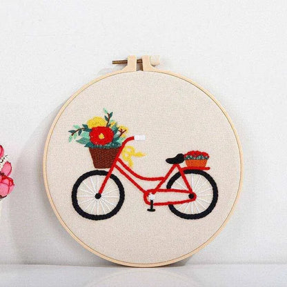 Bicycle Embroidery Design Bike Embroidery Pattern Bicyle Art