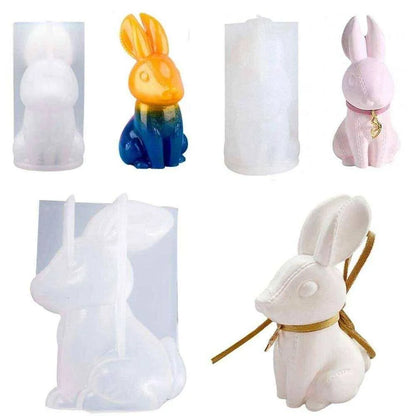 Big Ear Rabbit Mold Making Ornaments Bunny Mold