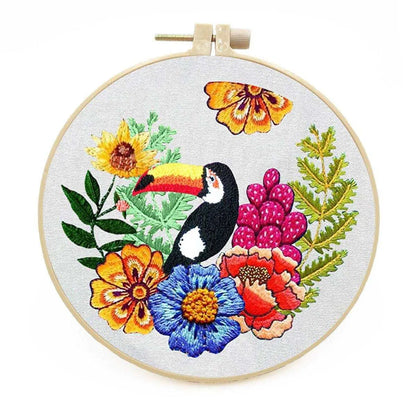 Bird Cross Stitch, Birds Embroidery, Pelican, Tucan, Parot