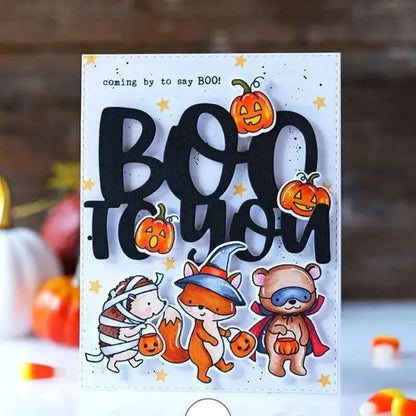 Boo To You Halloween Cutting Die For Scrapbook and Cardmaking