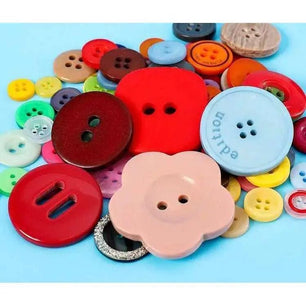 Button Painting Kit - Sailboat Pattern DIY Wall Hanging - Canvas, Buttons, Frame - 20cm x 20cm - DiyCraftsProject
