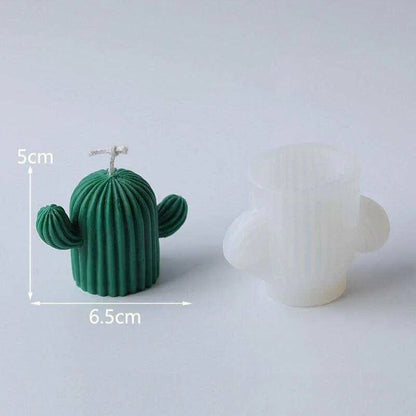 Cactus Candle Molds Cacti Succulent Silicone Mould for Mini Soap, Lotion Bar, Polymer Fimo Clay