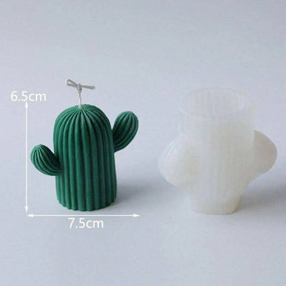 Cactus Candle Molds Cacti Succulent Silicone Mould for Mini Soap, Lotion Bar, Polymer Fimo Clay