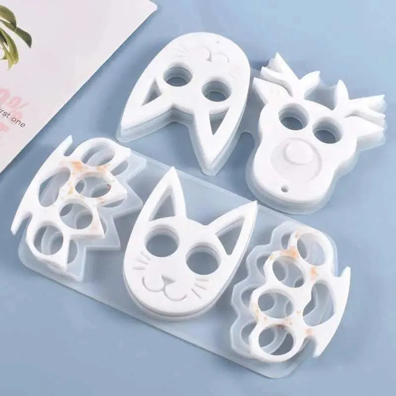 Cat And Deer Molds Keychain Pendant Mold Resin Casting Supply Crafting Mould Silicone Moulds