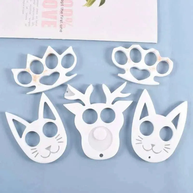 Cat And Deer Molds Keychain Pendant Mold Resin Casting Supply Crafting Mould Silicone Moulds