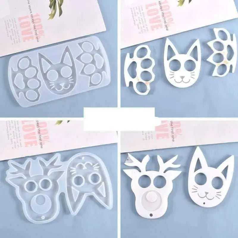 Cat And Deer Molds Keychain Pendant Mold Resin Casting Supply Crafting Mould Silicone Moulds