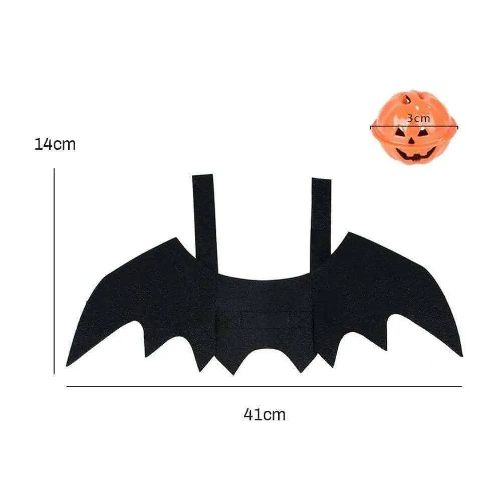 Cat costume Halloween pet clothes for cats bat wings and pumpkin bell