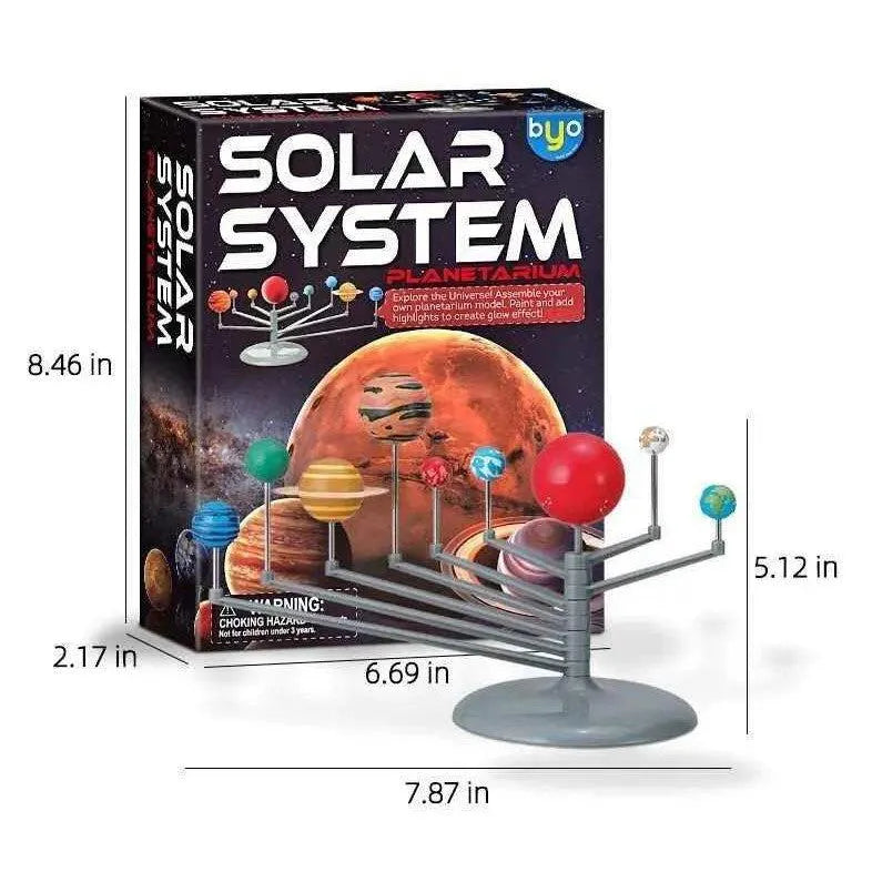 Children DIY 3D Solar System Model Making Kit Planetary Model Cute Educational Toys Painting Science Experiment Kit Birthday Gift for Kids