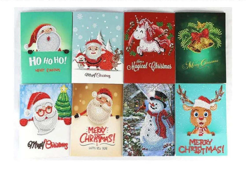 Christmas Card DIY Diamond Painting Greeting Cards Postcard Gift Holiday Decor