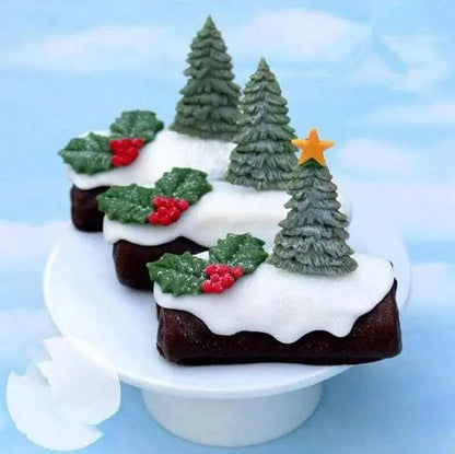 Christmas Holly Mold Cake Fondant Mould Candy Silicone Molds Chocolate Moulds Baking Accessories Kitchen Supplies