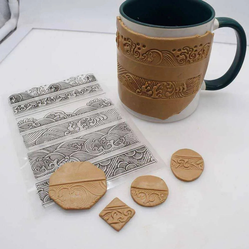 Clay Embossing Sheet Ceramic Pottery Stamp Pattern Template