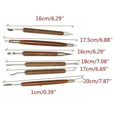 Clay shaping tool set clay sculpting tools 6pc set pottery tools