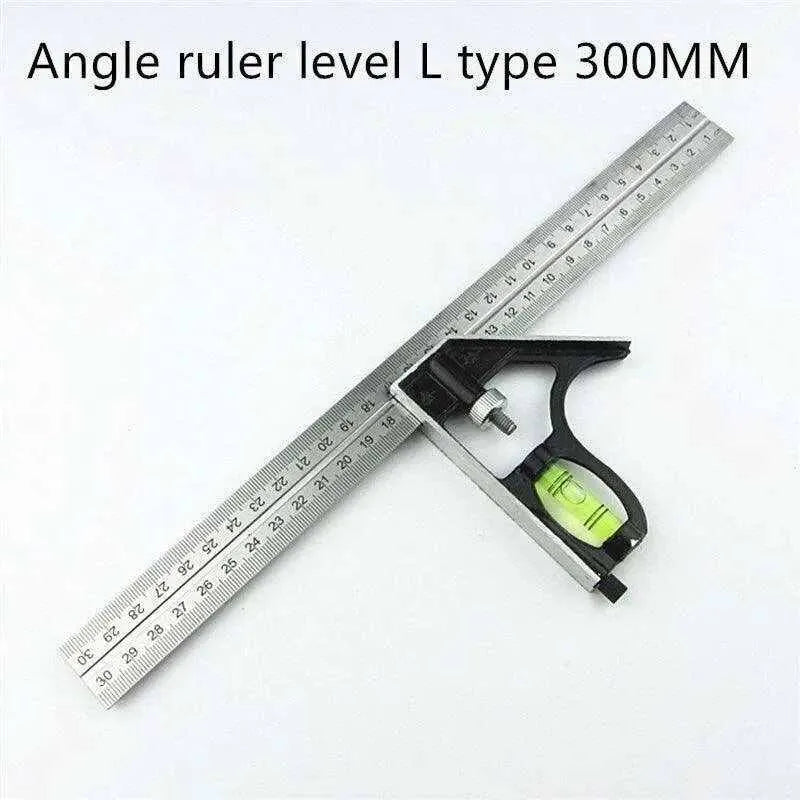 Combination square ruler stainless steel angle measurement tool