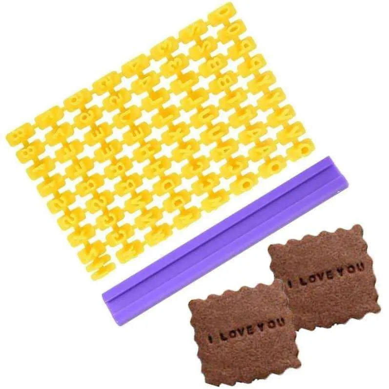 Cookie Stamps Letter And Number Biscuit Embosser Baking Supplies Kitchen Accessories