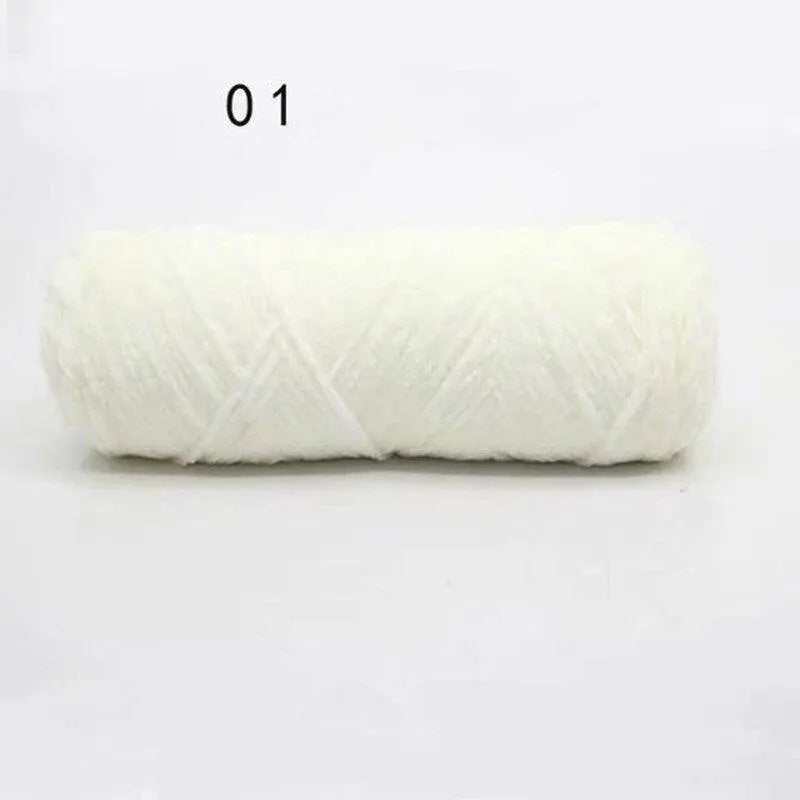 Cotton and polyester yarn colored velvety yarns for blanket or carpet knitting
