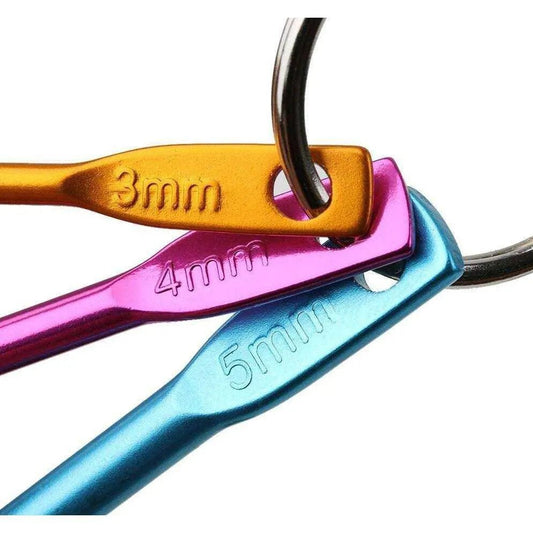 Crochet Hooks Keyring Set - 3mm, 4mm, 5mm Sizes - DiyCraftsProject