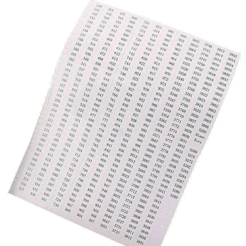 Cross Stitch Tool Number Sticker Stitch Mark Label