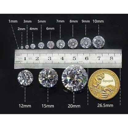 Cubic zirconia for DIY jewelry making round white gem