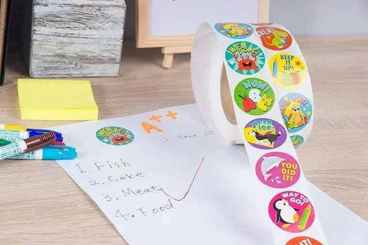 Cute Animal Label Inspirational Motivational Reward Stickers Teacher Encouraging Positivity School Sticker Sheets for Kids Children 500pcs