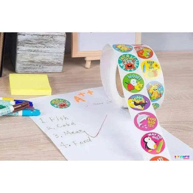 Cute Animal Label Inspirational Motivational Reward Stickers Teacher Encouraging Positivity School Sticker Sheets for Kids Children 500pcs