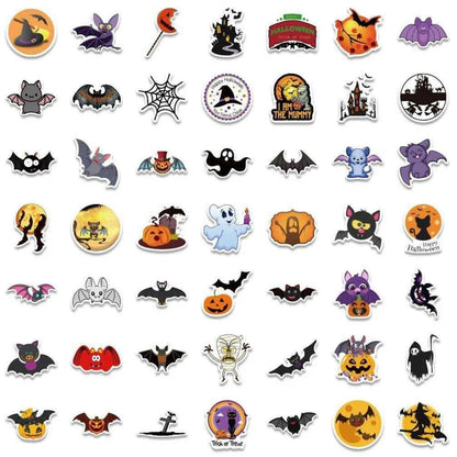 Cute Bats Stickers Halloween Bats Sticker Pack Kawaii Bat Decals Scrapbook Decor Halloween Party Supplies Party Favors Labels 100pcs