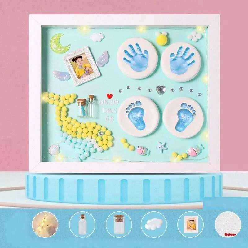 DIY Baby Hand And Foot Print Photo Frame Baby Keepsake Newborn Gift