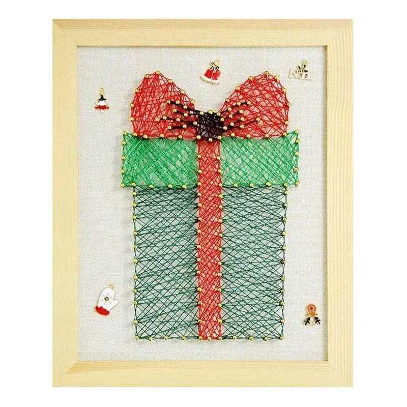 DIY Christmas String Line Art Set Winding String Art Kit Embroidery For Adults Wooden Home Decor Wall Art