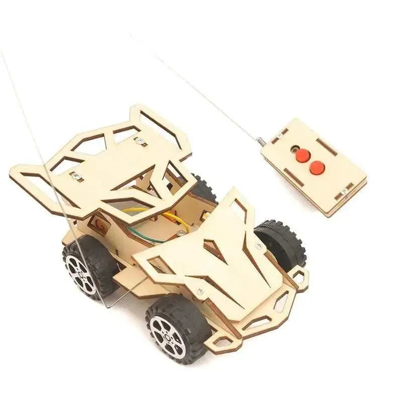 DIY RC 4-Wheel Wood Toy Car Building Kit Educational Projects Learning Toys