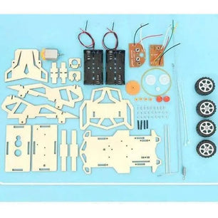 DIY RC 4 - Wheel Wood Toy Car Building Kit - Educational Learning Toy - DiyCraftsProject