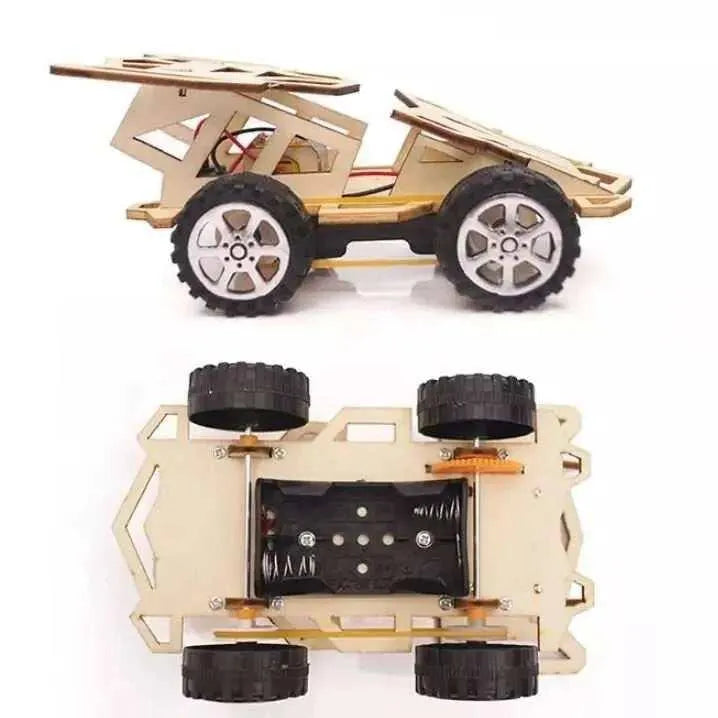 DIY RC 4-Wheel Wood Toy Car Building Kit Educational Projects Learning Toys