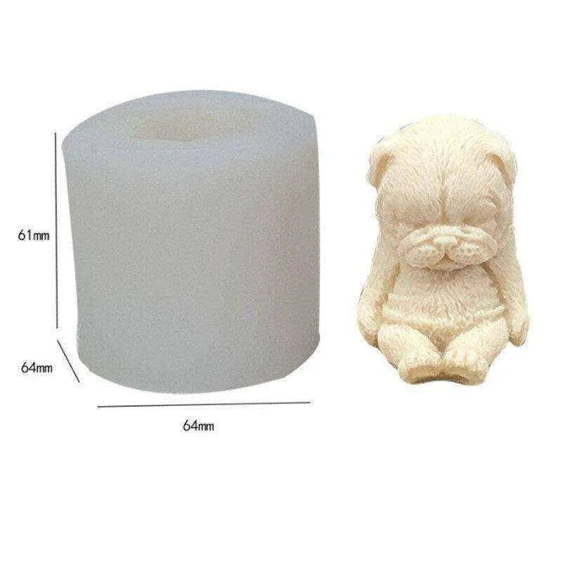 Dog Candle Dog Mold Handmade Gypsum Ornament Mould