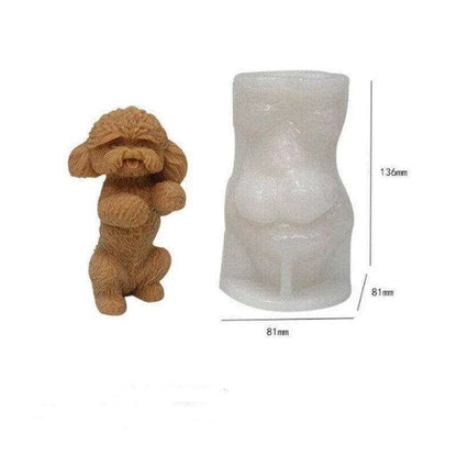 Dog Candle Dog Mold Handmade Gypsum Ornament Mould