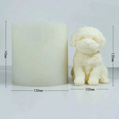 Dog Candle Dog Mold Handmade Gypsum Ornament Mould