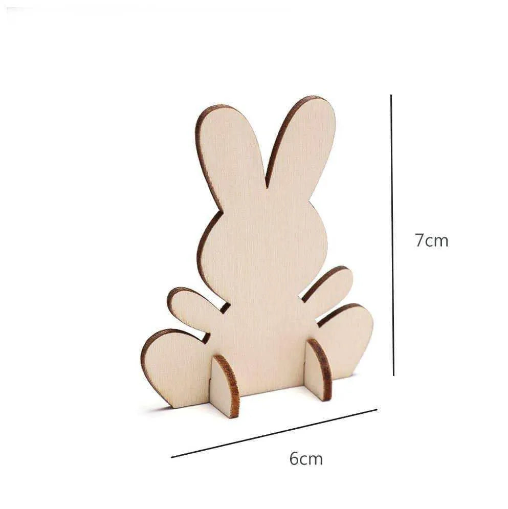 Easter Bunny Wooden Rabbit Party Supplies Painting Activity Desk Ornaments