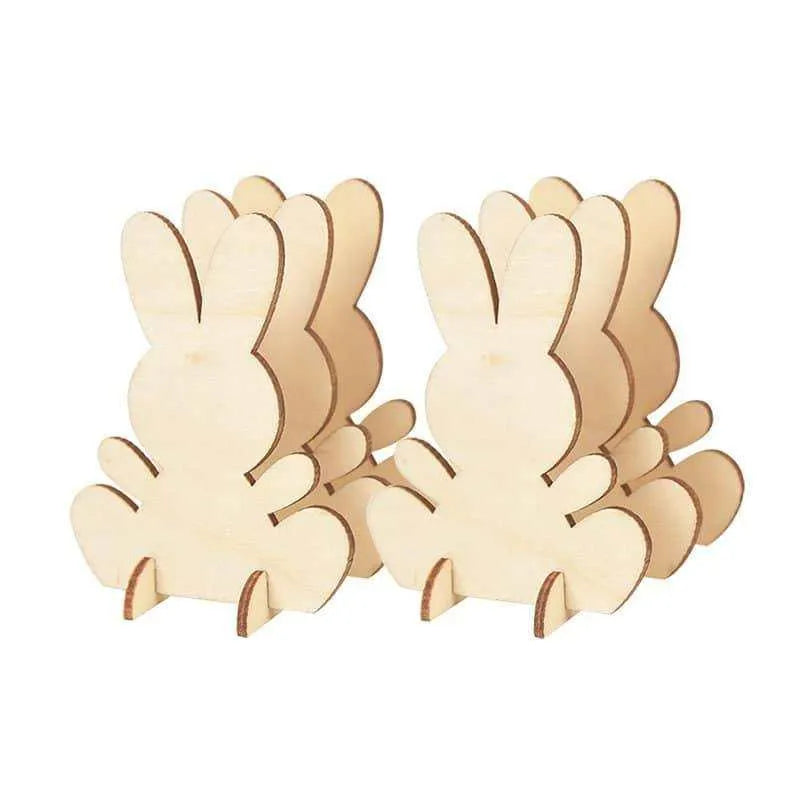 Easter Bunny Wooden Rabbit Party Supplies Painting Activity Desk Ornaments