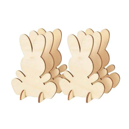 Easter Bunny Wooden Rabbit Party Supplies Painting Activity Desk Ornaments