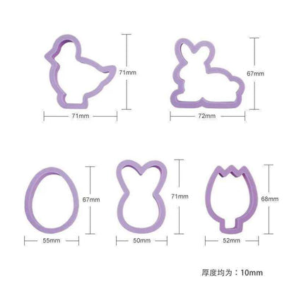 Easter cookie cutter animal biscuit mold set baking accessories