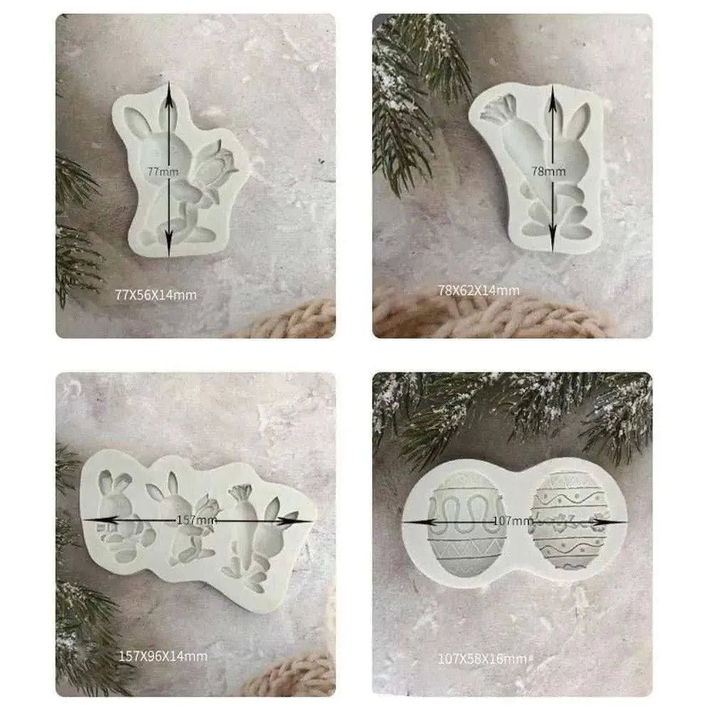 Easter Rabbit Molds Cake Fondant Mold Easter Party Favors Chocolate Moulds Kitchen Accessories Baking Supplies