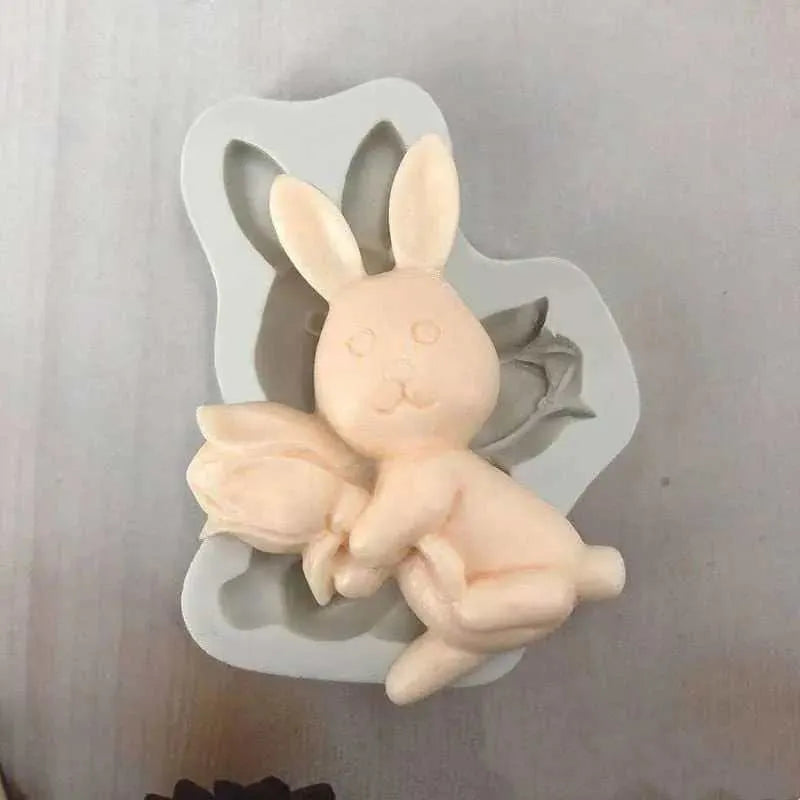 Easter Rabbit Molds Cake Fondant Mold Easter Party Favors Chocolate Moulds Kitchen Accessories Baking Supplies